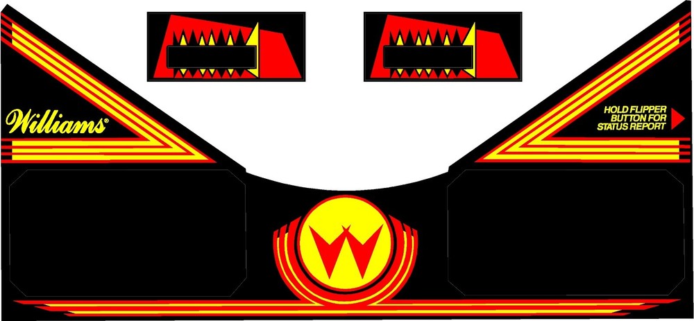 Williams Earthshaker Pinball Machine Apron Decal Set