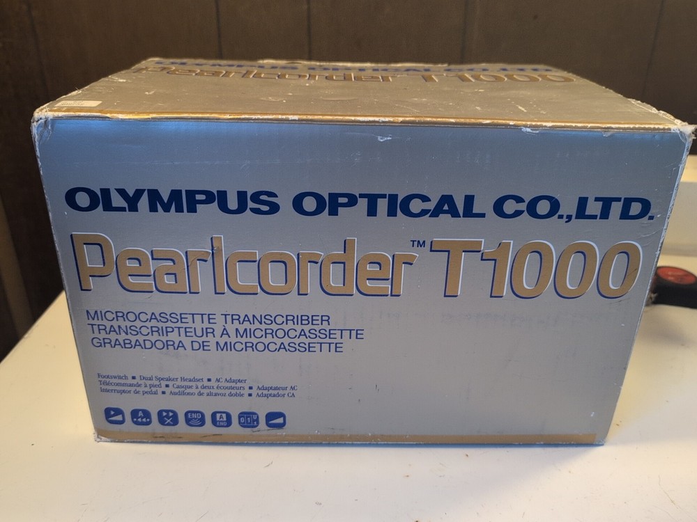 Olympus Pearlcorder T1000 Desktop Cassette Transcriber Recorder Microcassette