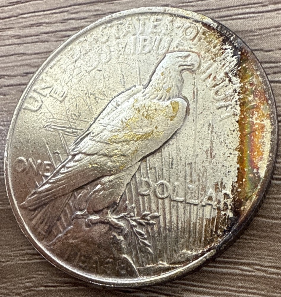 1923 Peace Dollar Rainbow