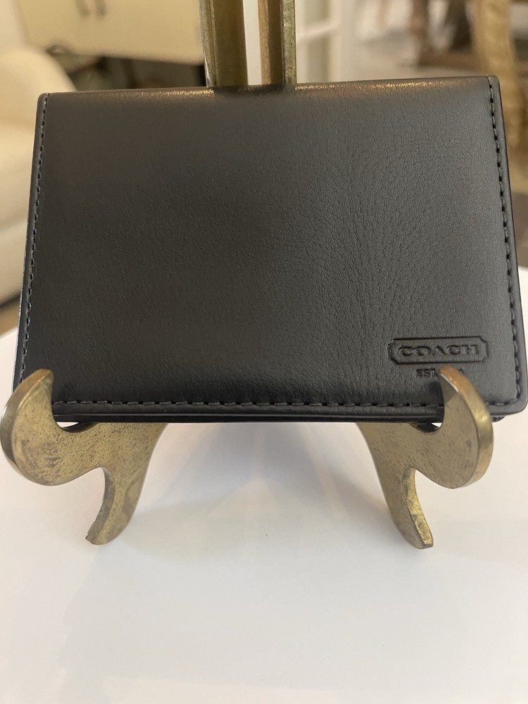 Coach Black Leather ID Case