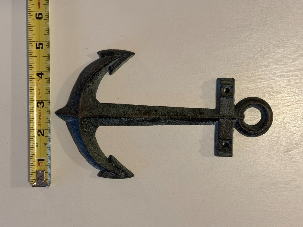 Cast Iron Anchor Decoration 8" Inch