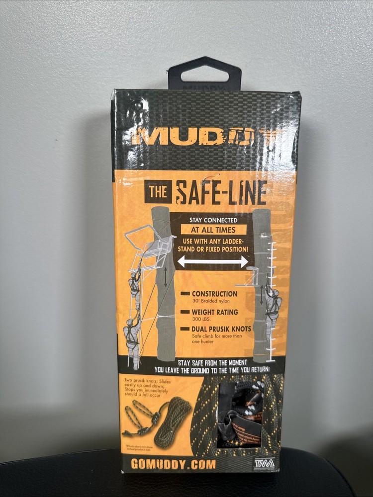 Muddy Safe-Line 30' Reflective Rope, MUD-MSA500