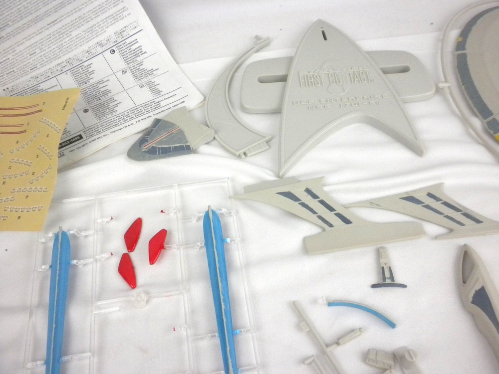 AMT Star Trek First Contact USS Enterprise E Model Kit # 6326- Started - No Box