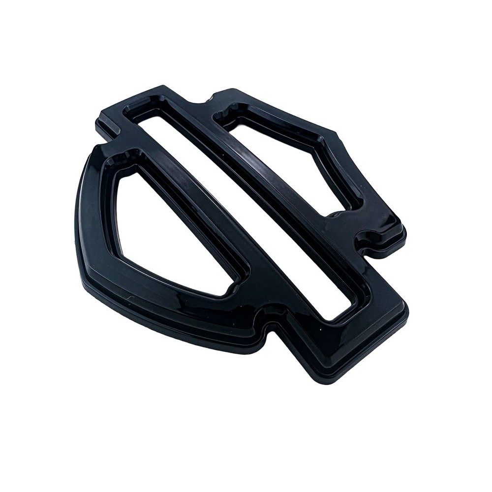 2Pc Custom Tank Emblems Gloss Black Double Layer 5 or 6 gal tank CVO