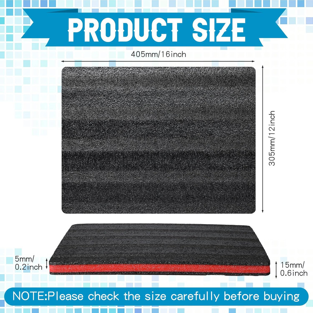4 Pcs Cuttable Polyurethane Foam Pads Craft Foam Insert for Packing Padding Cam