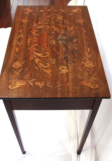 19th Century Inlay Walnut Marquetry Writing Table - Project!