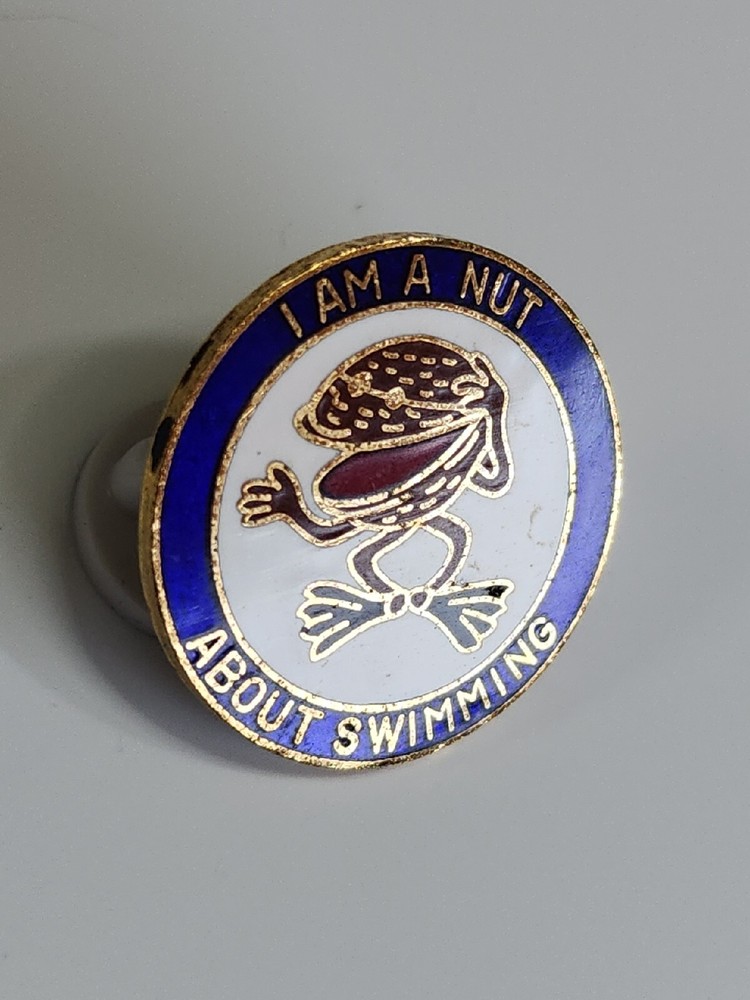 I'm A Nut About Swimming Lapel Pin
