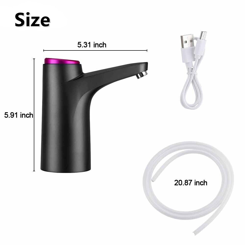 Water Bottle Switch Pump Electric Automatic 2-5 Gallon Universal 1200mAh USB