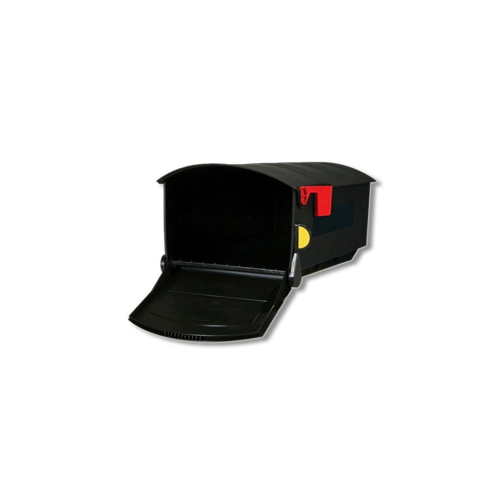 Gibraltar Mailboxes Patriot Classic Plastic Post Mount Black Mailbox GMB515BAM