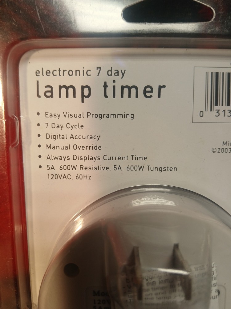 Timex Electronic 7-day Lamp Timer, Designed To Automatically Switch Lights On...