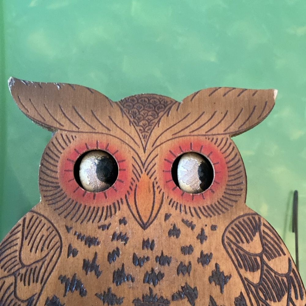 Vintage Owl Wall Clock made in Western Germany