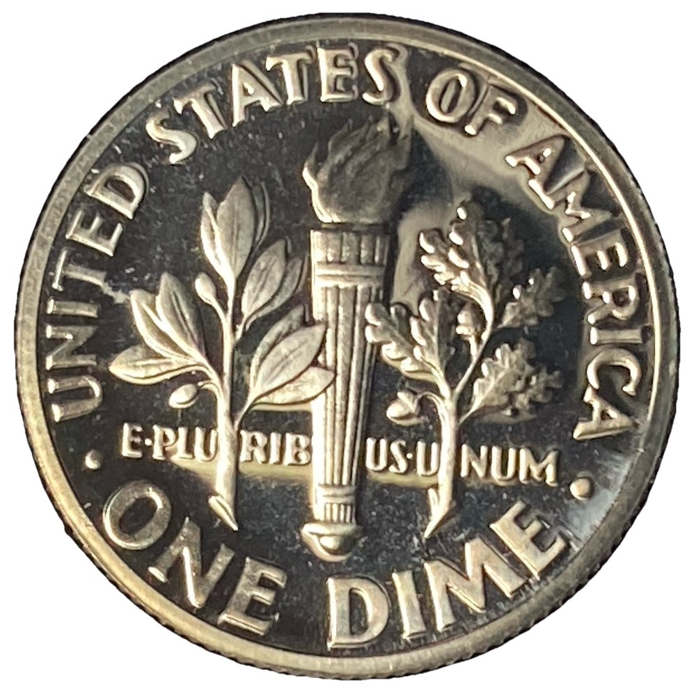 1971-S UNC Proof Type Roosevelt 10 Cent Coin.