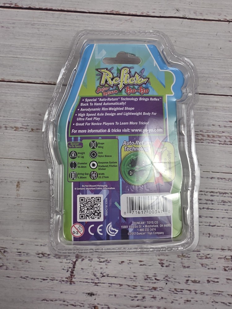 Duncan Toys Reflex Auto Return Yo-Yo Beginner String Trick Green 3513AR