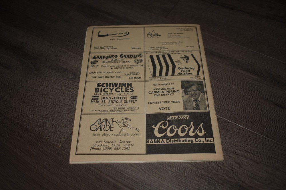 Stockton Speedway official souvenir racing program 1979 CA