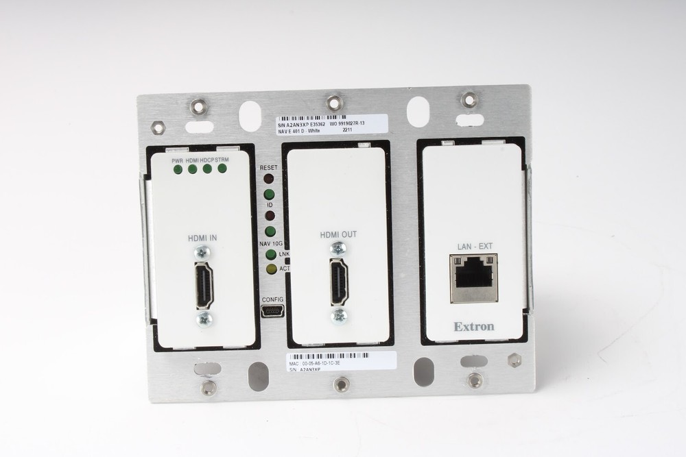 Extron NAV E 401 D - White 10G Pro AV over IP Encoder Wallplate 60-1525-08