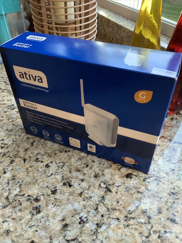Ativa Wireless G Router 400ft Range New/Open Box