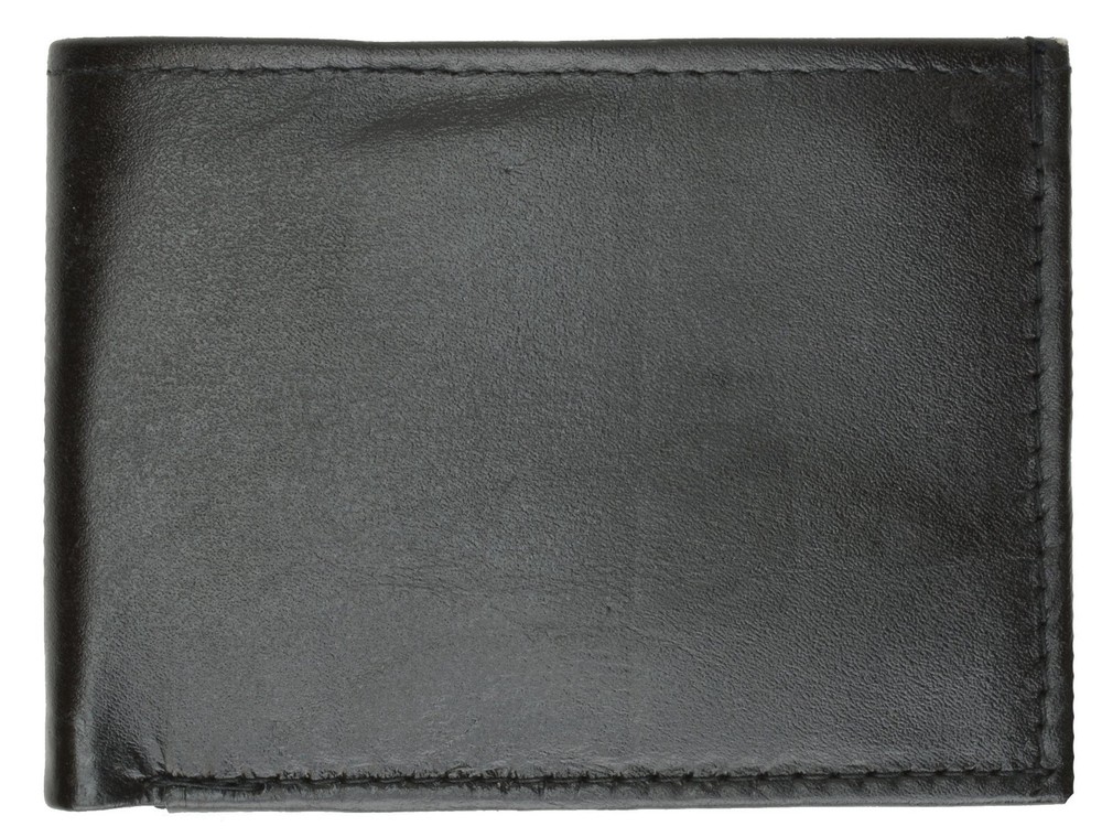Mens Soft Lambskin Leather ID Bifold Wallet