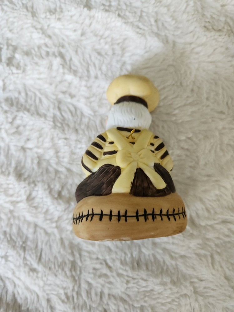 Vintage Hershey's Ceramic Bell Baker Man Candy Maker J.H. Schuler Co. 4.5"Tall