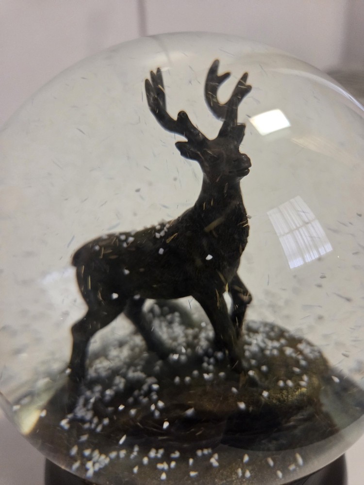 Bronze stag water globe