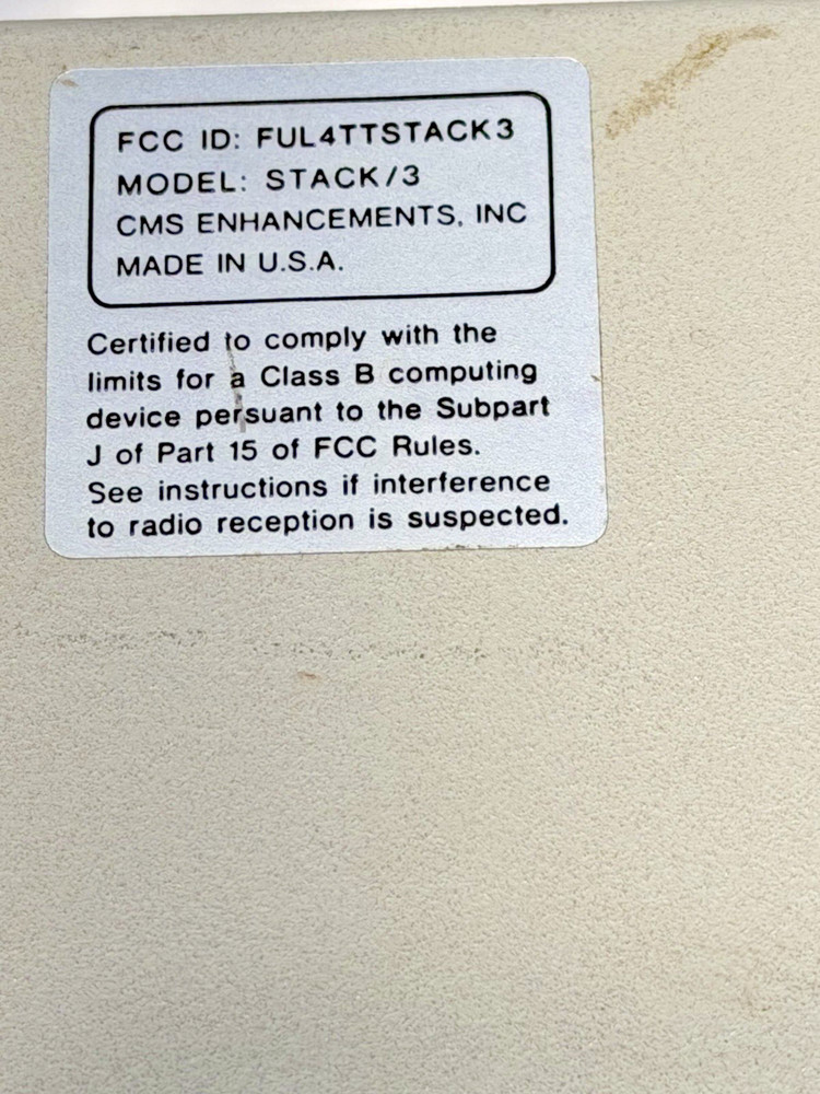 CMS STACK/3 External SCSI Hard Drive ST-138N for Apple Macintosh with SCSI cable