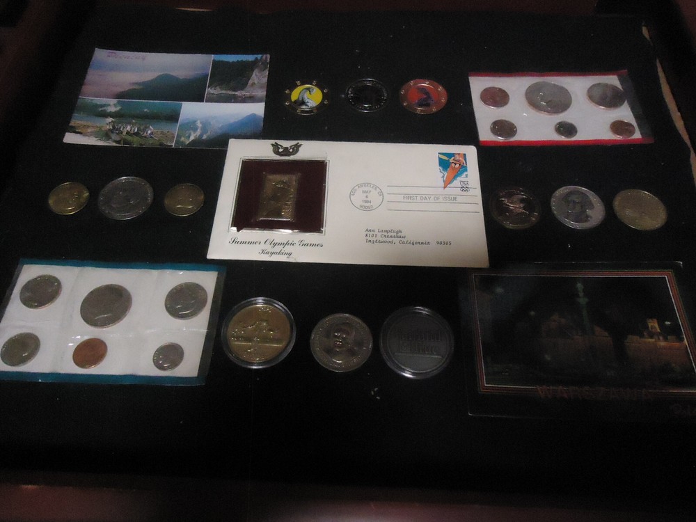 JUNK DRAWER -COINS, SETS, TOKENS, FIRST DAY COVER & ASSORTED STUFF ( BB-3 )