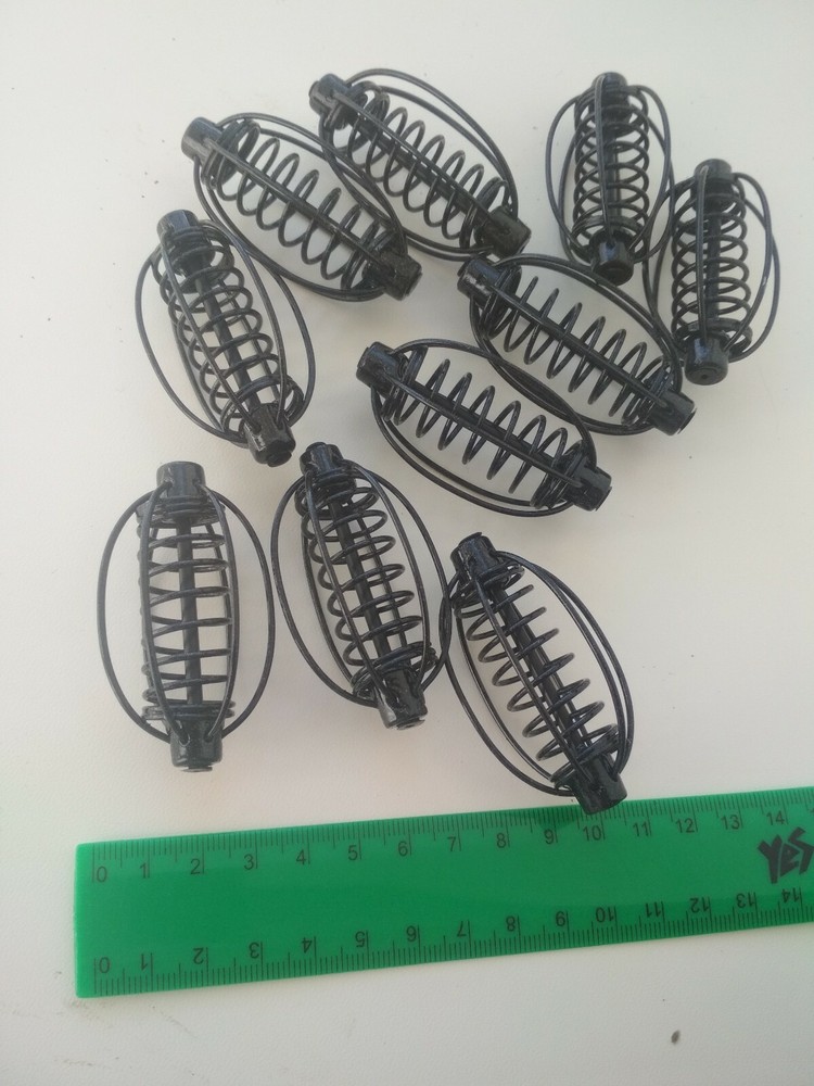 10 pcs spring coil inline method carp fishing feeder