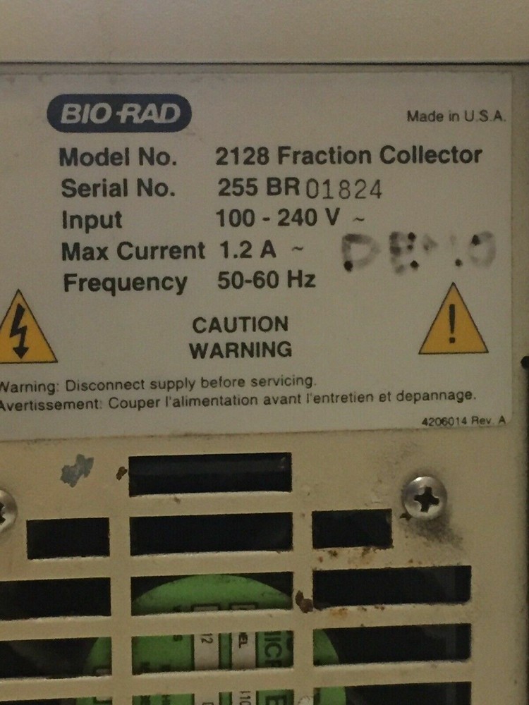 Bio-Rad Fraction Collector 2128 Programmable Keypad - tested working