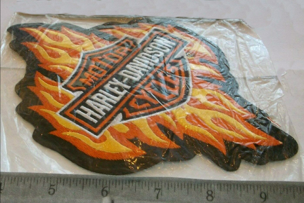 Harley Davidson  Flame  Bar & Shield  Patch  / Emblem