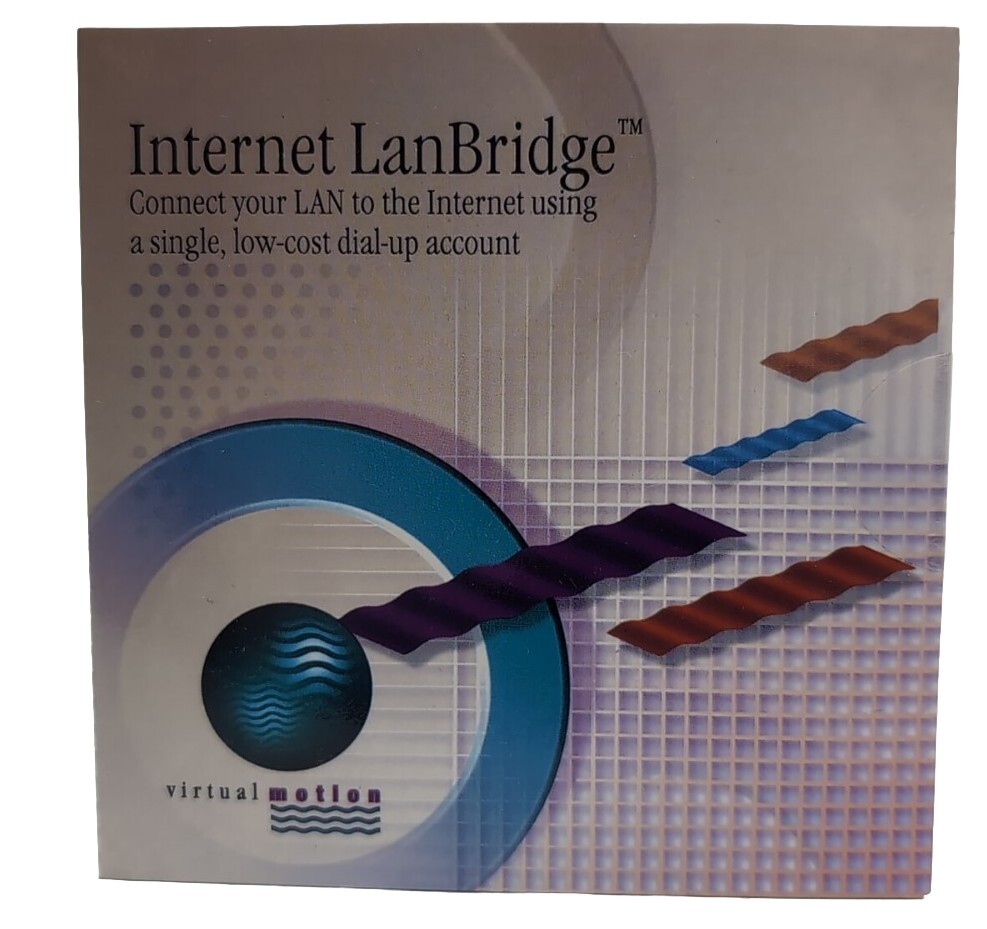 Virtual Motion Internet LanBridge 2 User 56K Disc New 1998