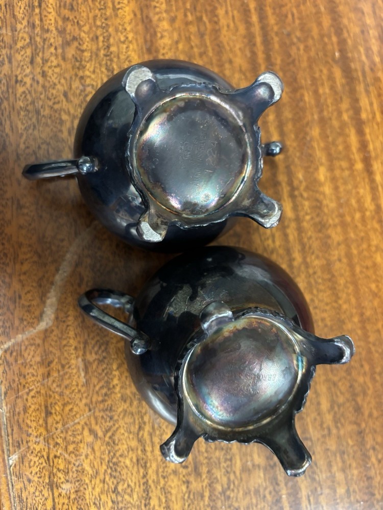 E.B.Rogers Silver Co. Creamer And Sugar No Lid