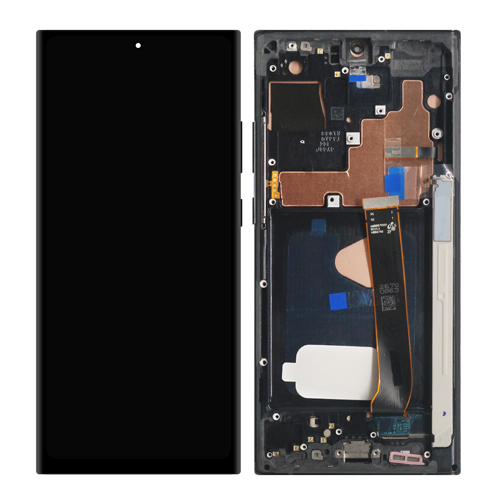 For Samsung Note 20 Ultra 5G 4G OLED LCD Display Digitizer Touch Screen + Frame