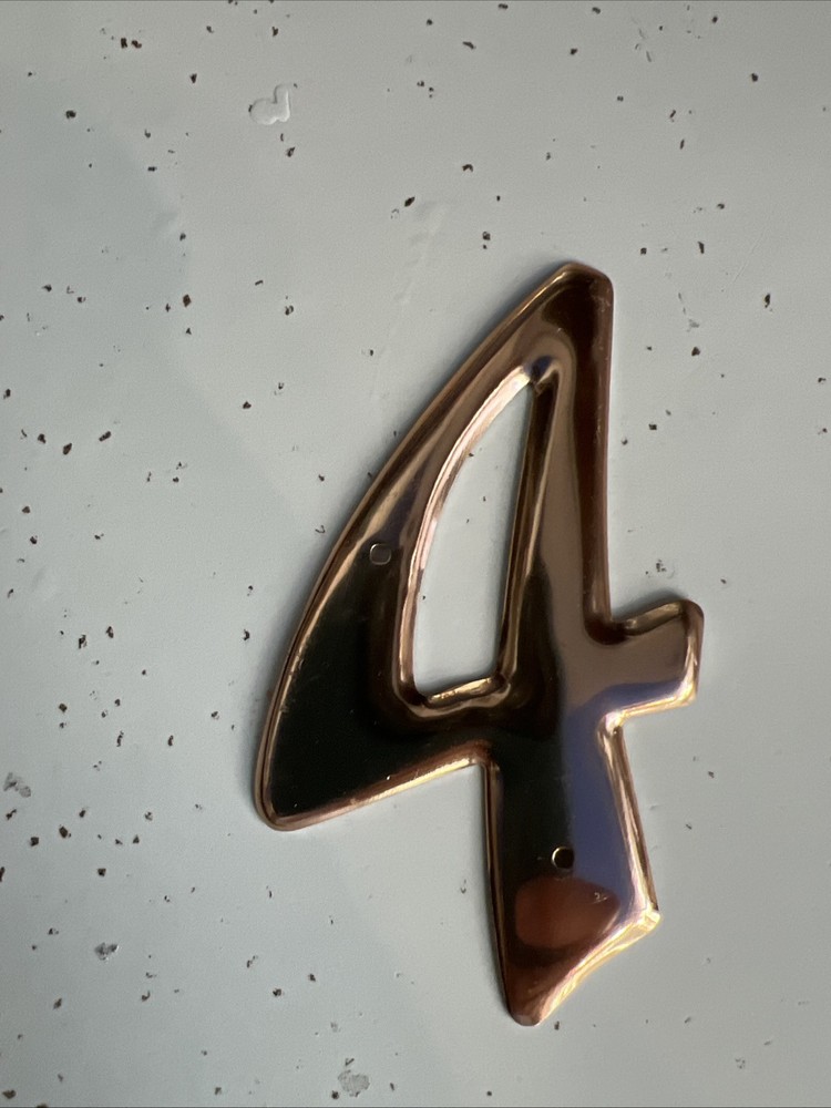 House Number  4 Copper 4”X 2.3”