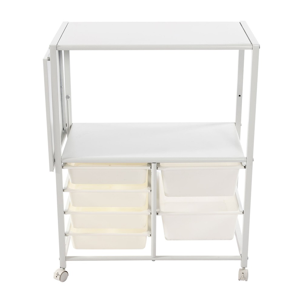 2-tier Storage Rack Organizer Shelf Freestanding Space Saver Storage Shelf White