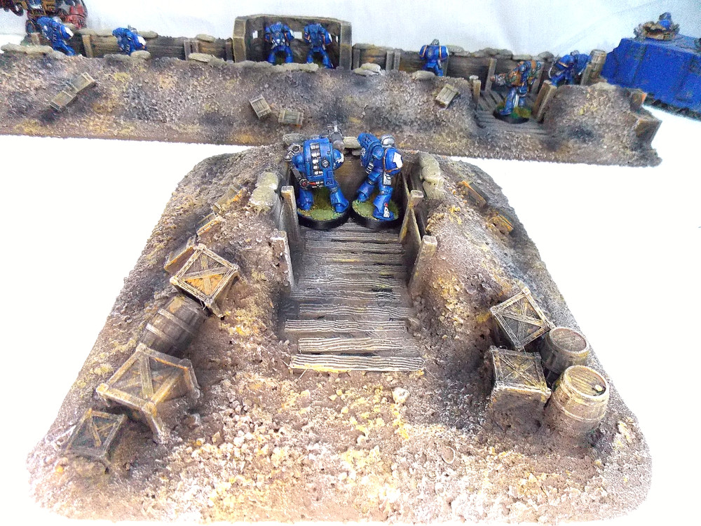WARGAMING TERRAIN PAINTED ADVANCE ORDERS,TRENCH SYSTEM