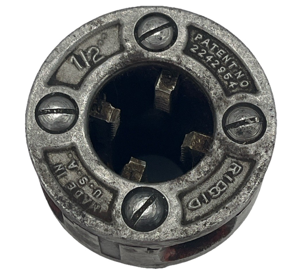 Ridgid Pipe Threading Die Head 1/2” #2242954 Used {1}