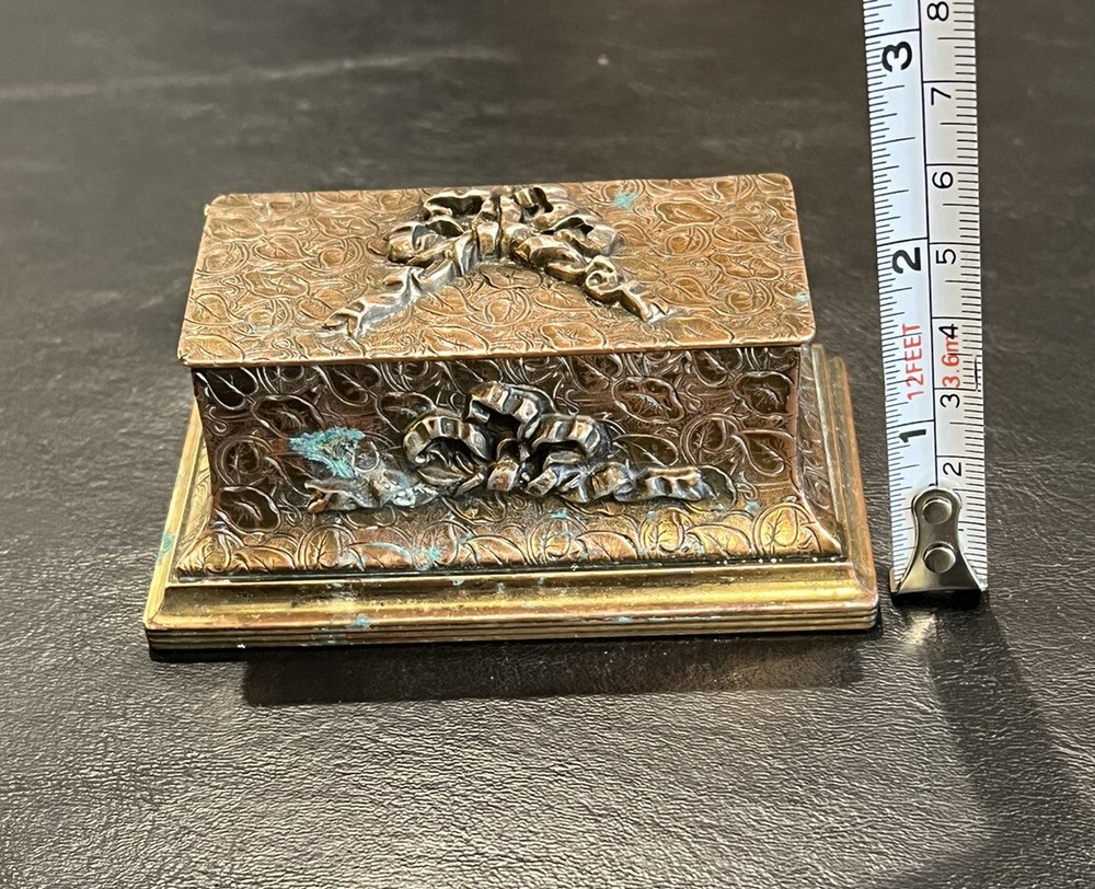 Edwardian Brass Stamp Box