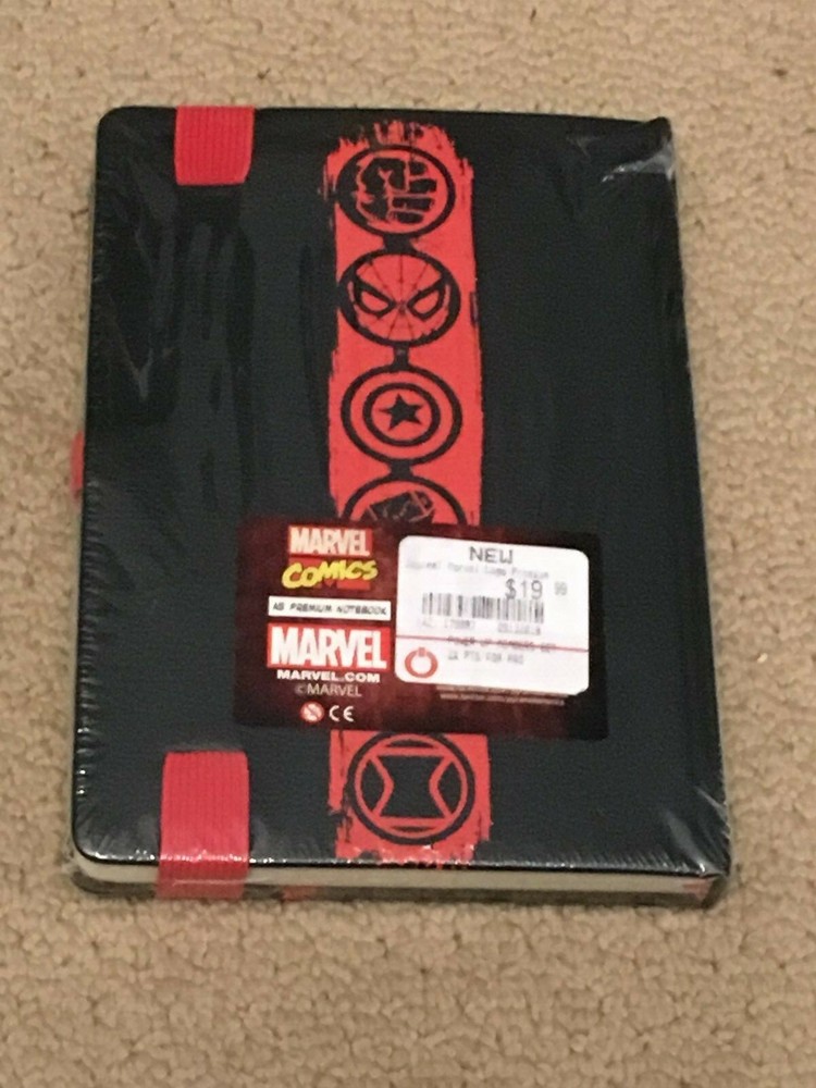 Marvel Leather Notebook w/ Bookmark & Pin