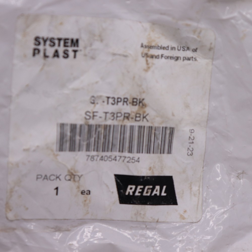 System Plast 3-Way Tee Joint Plastic SF-T3PR-BK