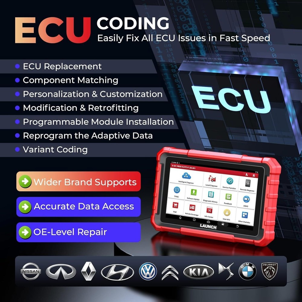 2025 LAUNCH X431 PRO Elite V + PRO5 OBD2 Scanner Auto Diagnostic Tool Key Coding