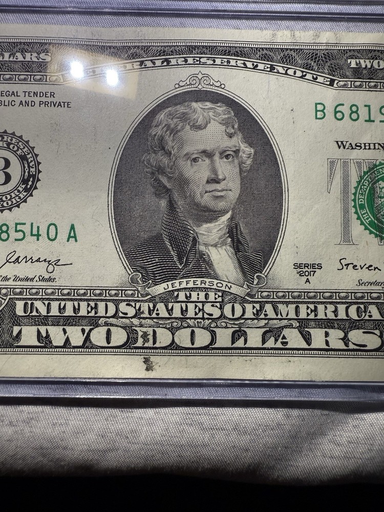 2017A 2$ Bills 2 Ink Blots Error 2 Consecutive Bills Plus One In Same Series