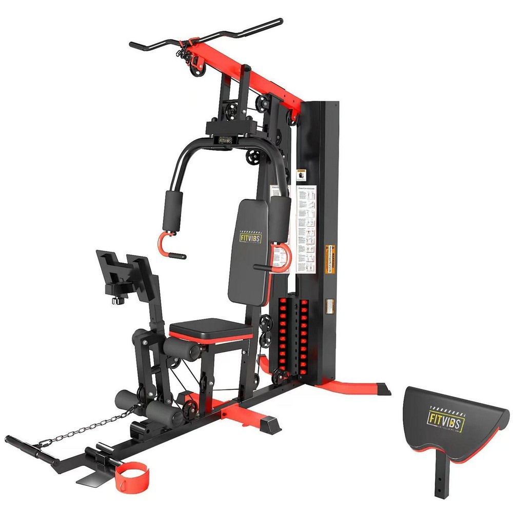 LX760 Multifunctional Full Home Gym System Workout Station 122.5 Lb Weight Stack
