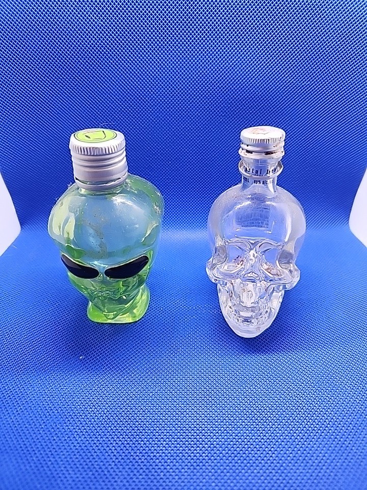 Crystal Skull Head Empty Bottles 50ml 2 Pieces