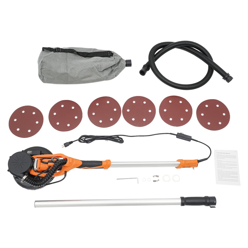 Electric Ceiling Wall Sander Variable Speed Dustless Drywall Sanding Machine