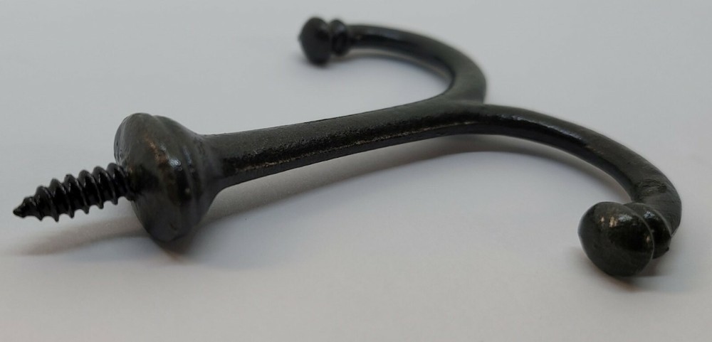 Cast Iron Wardrobe under table mount Ceiling Double Hook coat rack purse mid