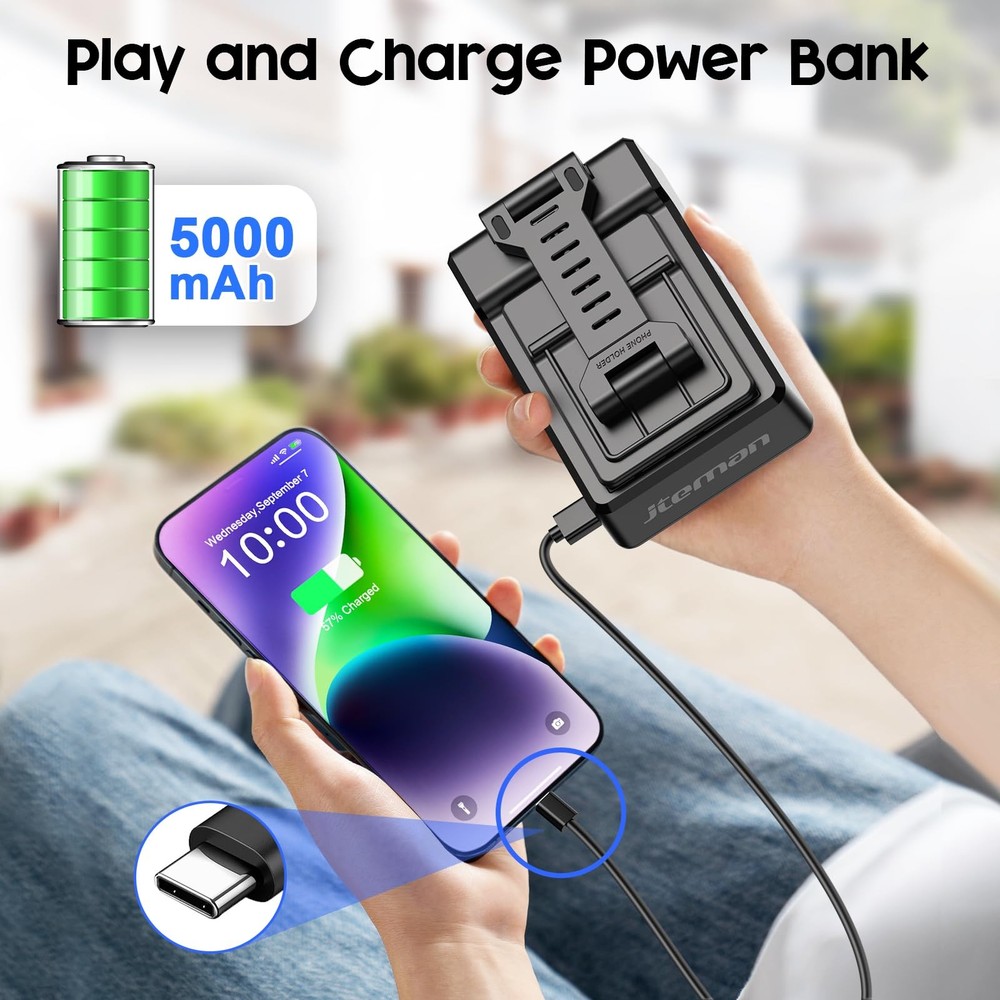 Adjustable Cell Phone Stand With Bluetooth Speaker Charging Function Tech Gift