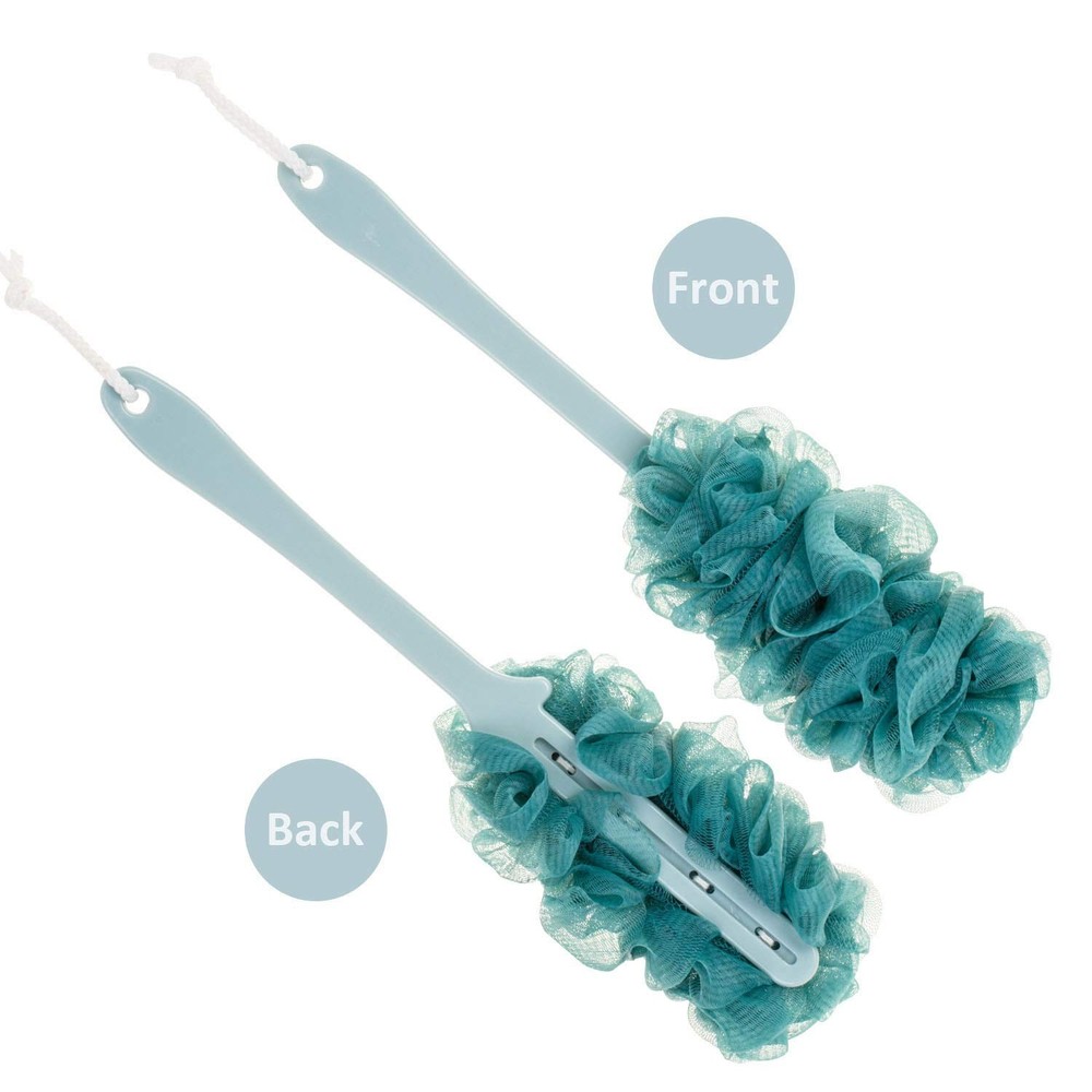 Soft and Flexible Back Scrubber with Long Handle for Comfortable Cleansing