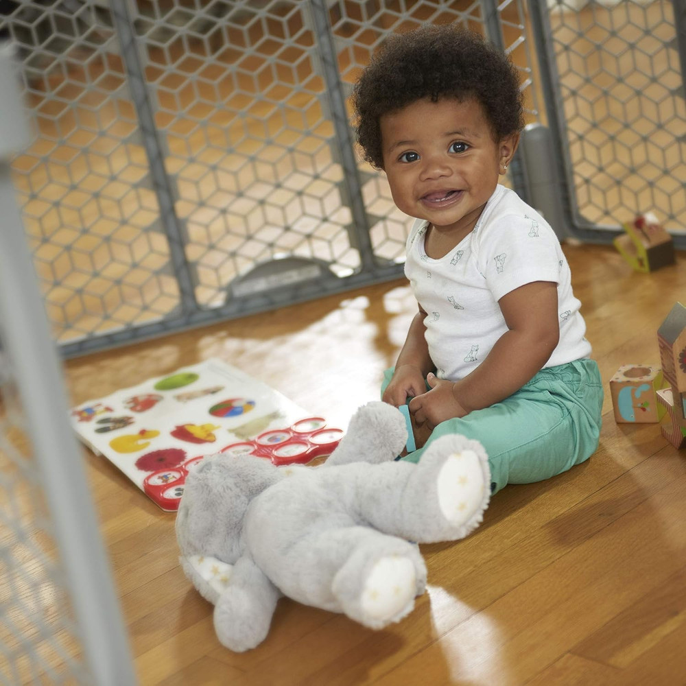 Versatile Play Space Adjustable Play Area, 6-Panel (Cool Gray)