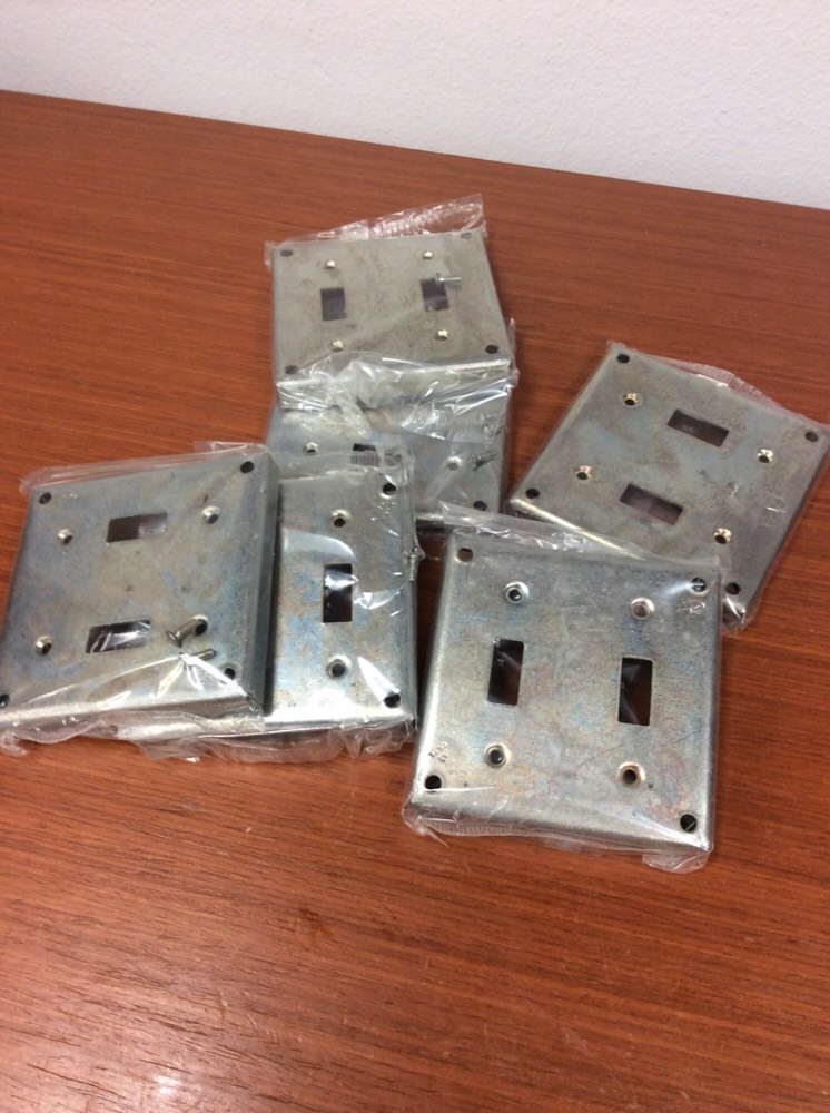 (6) 4” Square 1/2" Raised Double  Switch Industrial Surface Covers