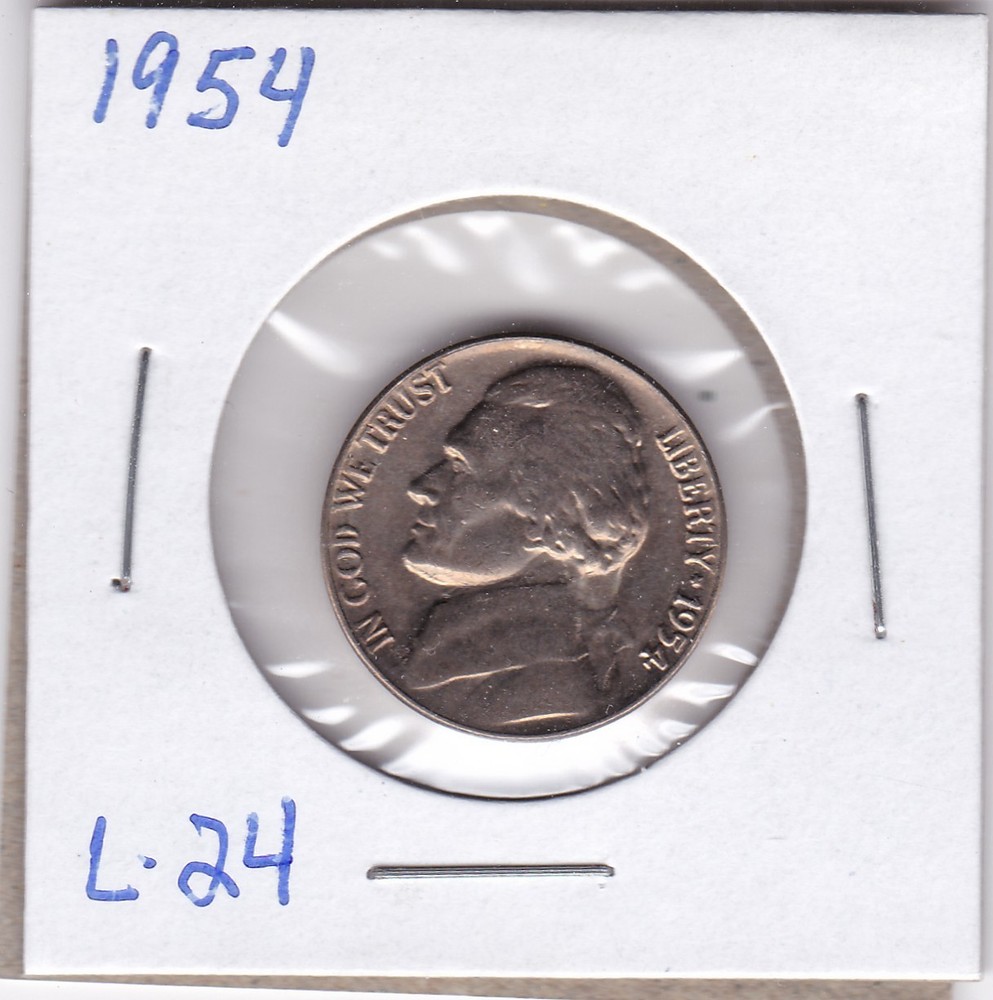 1954 Jefferson Nickel L24
