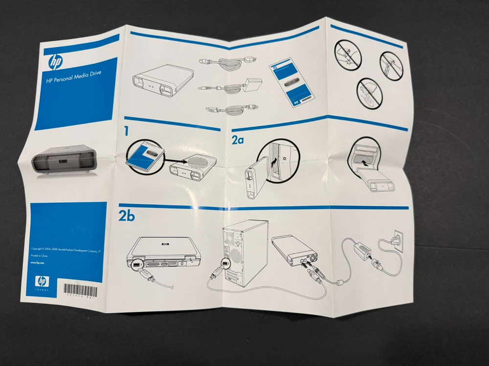 HP Personal Media Drive Instructions